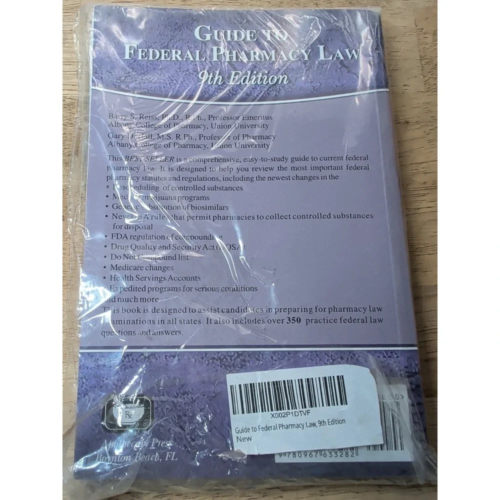 Guide to Federal Pharmacy Law, 9th Edition